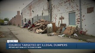 Detroit church targeted by illegal dumpers