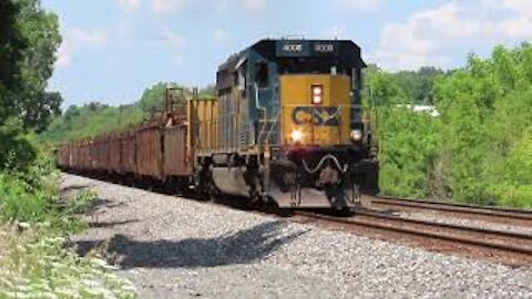 CSX W014 Welded Rail Train from Sterling and Lodi, Ohio August 3, 2021