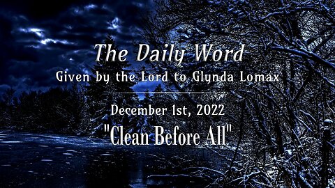 Daily Word * 12.1.2022 * Clean Before All