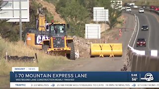 Crews making progress on I-70 WB Mountain Express Lane