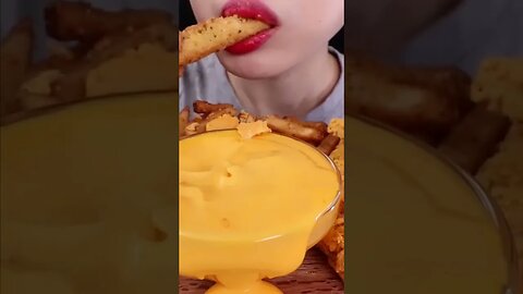 ASMR MUKBANG｜KFC CHICKEN, CHEESE BALL, CHEESE STICKS, FRIES, CHEESE SAUCE | FOOD RELAXING Satisfying