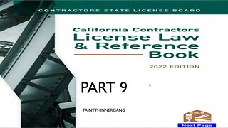 2022 NEW California Contractors License Study Guide (Law & Business) Part 9