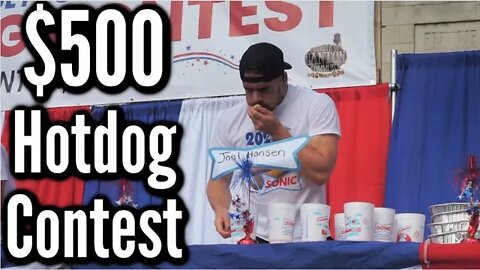 $500 HOTDOG EATING CONTEST IN TEXAS | SONIC DRIVE-IN CONTEST CANTON TEXAS | MAN VS FOOD