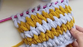 🧶How to crochet tunisian stitch for blanket