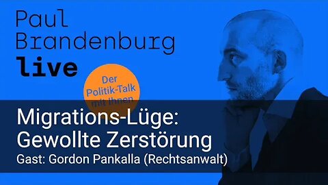 Dienstag LIVE: Migrations-Lüge: Gewollte Zerstörung. Gast: Gordon Pankalla