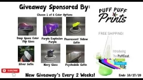 Puffco Peak PuffPuffPrint Sweepstakes Giveaway! 6 Colors 1 Winner