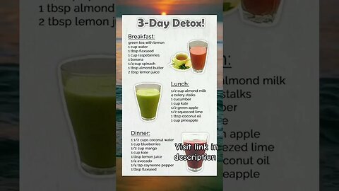 3-Day Detox Smoothies for Weight Loss: Reboot Your Wellness | Fat Burn Detox Drinks #shorts