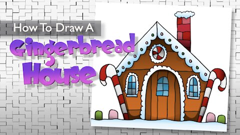 How to Draw a Gingerbread House 🎅Christmas🎄Winter 🎄❄️🎅 Easy 🎅 Step by Step 🎄FrazierTales❄️