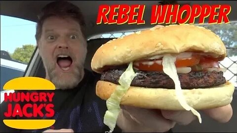 NEW Rebel Whopper Review - Hungry Jacks AKA Burger King Mukbang