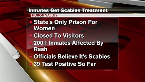 Michigan women's prison inmates getting scabies treatment