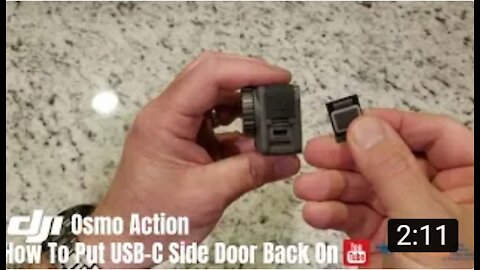 DJI Osmo Action How To Put USB-C Side Door Back On