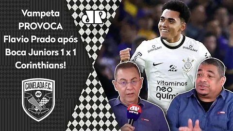 "Cara, o Boca Juniors é FREGUÊS do Corinthians!" Vampeta PROVOCA Flavio Prado após jogo na Bombonera