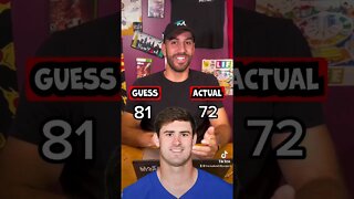 Guessing the Madden Ratings of Daniel Jones, Alvin Kamara, and Travis Kelce! #shorts