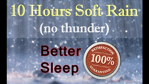 Soft rain for help sleeping, relaxing, unwinding. Natural White Noise.