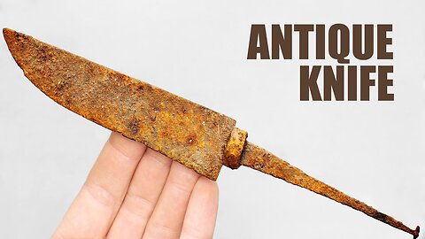 Antique Rusty Knife of the 19th - 20th Century Restoration