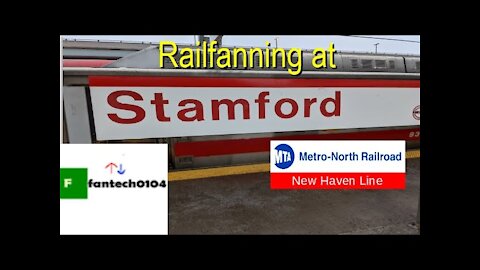 Snowy Railfanning at Stamford Transportation Center: Featuring Metro North, Amtrak & Diesel trains!
