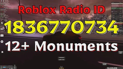 Monuments Roblox Radio Codes/IDs
