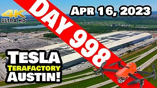 BUSY SUNDAY AT GIGA TEXAS! - Tesla Gigafactory Austin 4K Day 998 - 4/16/23 -Tesla Terafactory Texas