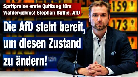 Spritpreise erste Quittung fürs Wahlergebnis! Stephan Bothe, AfD