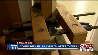 Community helps church after thefts