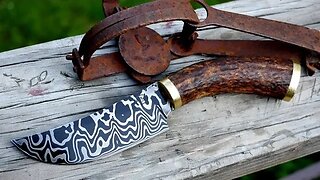 Forging a Damascus skinning knife