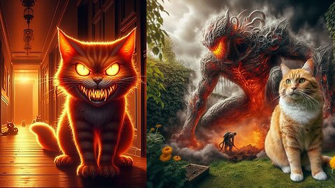 Sweet cat turned into a demon || Kidz Maze Cartoon || #cat || #aicat7 || #trending || #cartoon