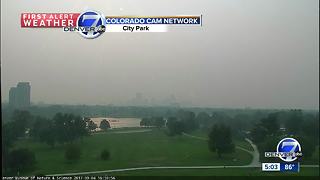 Haze in Colorado attributed to wildfires burning in California, Oregon, Montana