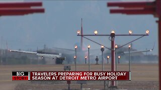 Travelers preparing for busy holiday season at Detroit Metro Airport
