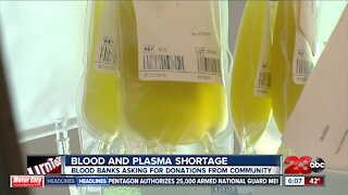 Blood banks asking for donations from community