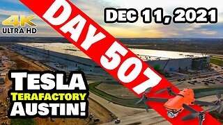 Tesla Gigafactory Austin 4K Day 507 - 12/11/21 - Tesla Terafactory TX - GIGA TEXAS DRONE FLYOVER!