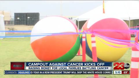 Locals gather to campout against cancer and help local families in their fight