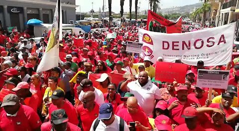 SOUTH AFRICA - Cape Town - Cosatu March (Video) (sMR)