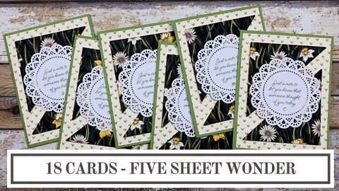 Use Up Your Paper Stash - Five Sheet Wonder Card Making Template