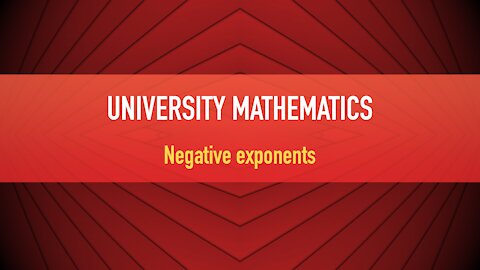 Negative exponents (Explained in spanish)