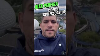 Alex Pereira and his family ride a Rollercoaster #shorts #ufc #mma