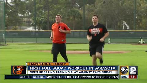 Orioles have first full workout in Sarasota