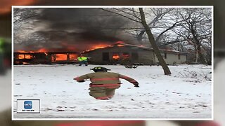 Fire destroys couple's home
