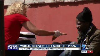 Woman Delivers Hot Slices of Pizza to Homeless