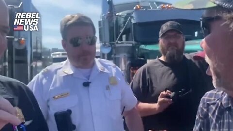 The U.S. Trucker Convoy Stopped By Police 'Ready To Arrest' Them