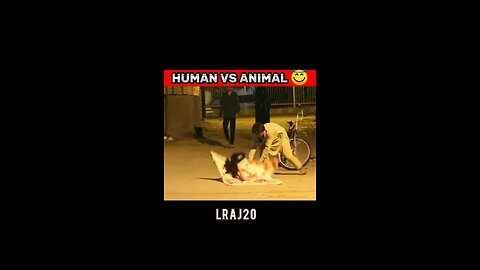 POV--HUMAN VS ANIMAL 👊👻-- hanuman - #hanumanji #bajrangbali #ghost #prank #viral #video