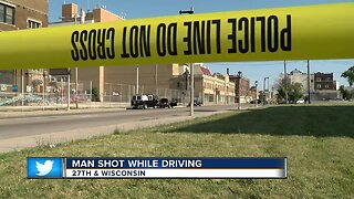 Man recovering after being shot while driving