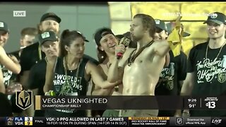 Vegas Golden Knights Forward Gets Pulled Off Stage In Drunken Victory Speech