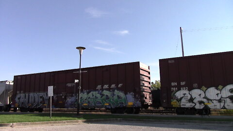 Manifest Train CN 397 With CN 5694 & CN 2544 Locomotives Westbound In Ontario