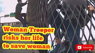 Woman CT State Trooper saves someone from trying to jump off the Baldwin Bridge