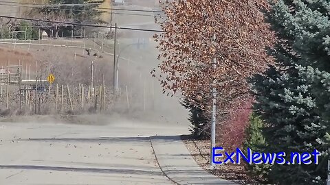 Okanagan Wind Whips Up Dust and Leaves