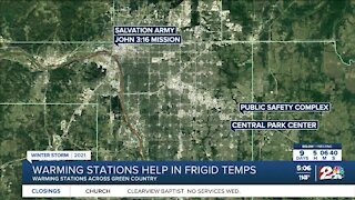 Warming stations in and around Tulsa