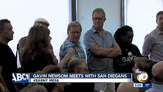 Gavin Newsom meets with San Diegans