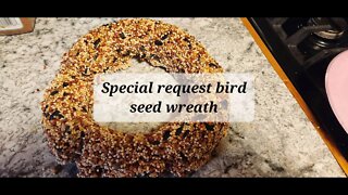 Special request bird seed wreath #birds