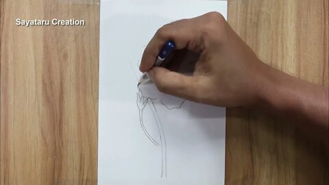 How to draw a hibiscus flower step by step pencil sketch