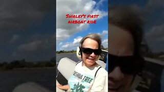 Shirley’s first airboat ride #shorts